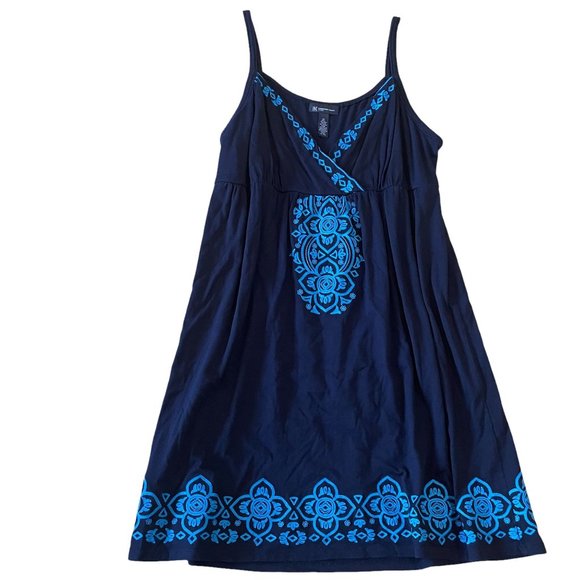 INC International Concepts Dresses & Skirts - INC Black Sundress with Blue Embroidery Size 2X